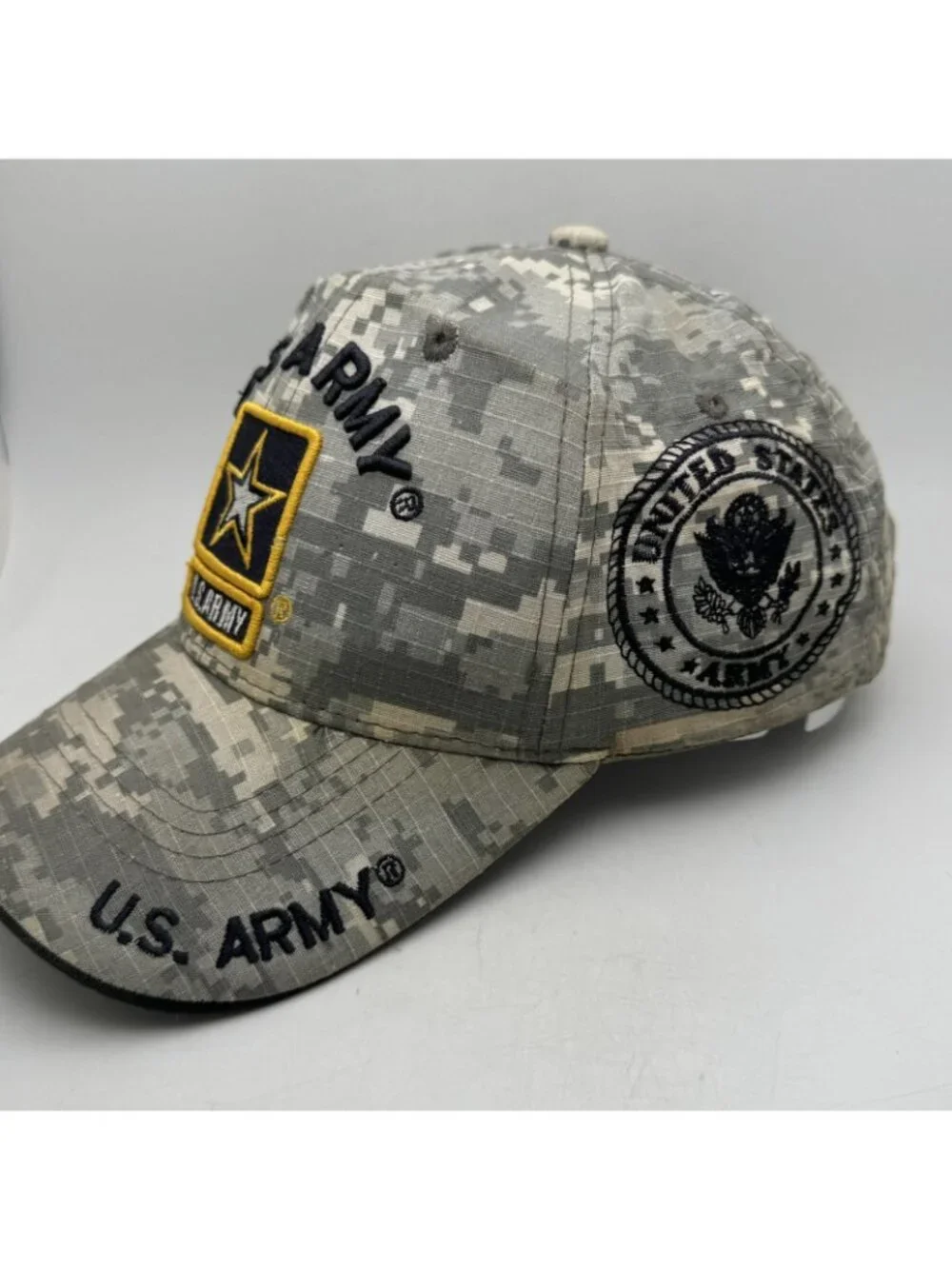 U.S. Army Digital Camo Baseball Cap Hat Adjustable 100% Cotton JM Warriors